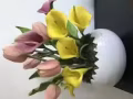 可清洗的皮革胶花$15