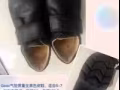男童GEOX全黑皮鞋