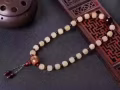 天然羚羊角雕刻莲花手串160元电活92726603