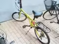 8成新的折叠自行车，带变速，100新币。赠送，打气筒一个。