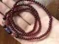 纯天然酒红石榴石多圈手链.晶体干净通。