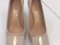 Ferragamo 全羊皮裸色高跟鞋 37码