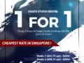 PROMOTION: 1hr for 1 hr 舞艺坊舞蹈室出租