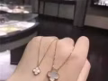 vca四叶草项链tiffany微笑项链