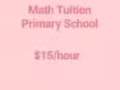 小學數學補習 Math Tuition For Primary School S