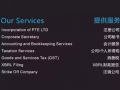 会计服务, 公司/个人所得税, 消费税, XBRL财政报告, 注销公司