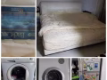 全部家庭用具，包括洗衣机，烘干机，电冰箱，床架床垫便宜出售。(全部自