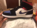 AJ1 限量黑紅腳趾42碼 最新配色鴛鴦 mid