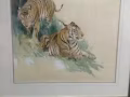 李文苑，新加坡藝術家。老虎60x49cm