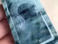 Jade 翡翠高冰飘蓝花霸气龙腾四海龙牌