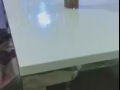 大理石餐桌8成新，八成新，配相同颜色的真皮椅子