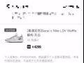 全新的sacai x nike ldv waffie 結構 灰白 42碼