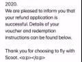 有两张酷航的机票代金券$297＊2