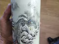 老瓷器民国雪景人物花瓶