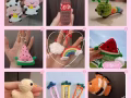 毛线diy编织 发夹.发圈.胸针.挂件
