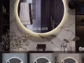 智能圓鏡浴室led衛生間化妝壁掛帶燈衛浴鏡帶燈觸摸防霧發光鏡