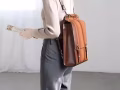 真皮双肩背包