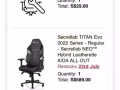 出99成新Secretlab圣临 Titan 2022电竞椅，自提 $520