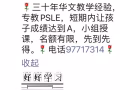 新加坡华文小组补习