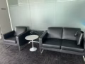 办公全皮椅子，办公桌，文件柜，沙发，老板桌，几乎全新