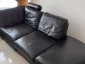 二手高级soflex真皮沙发， 88寸，full leather, 自取