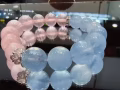 大小渐变的完美组合，海蓝宝加粉水晶，重40克，