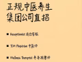新加坡正規中醫養生集團公司 直招