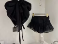 2026 雪纺短款上衣+半身裙套装 Chiffon Cropped Top + Skirt Set