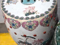 民国粉彩瓷鼓凳一对